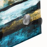 Modern Minimalist Landscape Prints – Abstract Gold and Blue Terrain