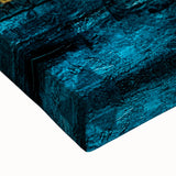 Modern Minimalist Landscape Prints – Abstract Gold and Blue Terrain