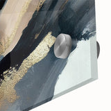 Minimalist Wall Decor - Black and Gold Abstract Canvas