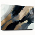 Minimalist Wall Decor - Black and Gold Abstract Canvas