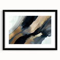 Minimalist Wall Decor - Black and Gold Abstract Canvas
