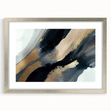 Minimalist Wall Decor - Black and Gold Abstract Canvas