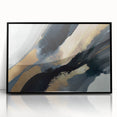 Minimalist Wall Decor - Black and Gold Abstract Canvas