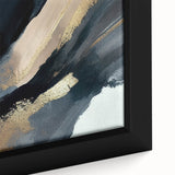 Minimalist Wall Decor - Black and Gold Abstract Canvas