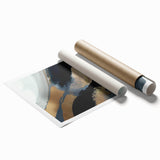 Minimalist Wall Decor - Black and Gold Abstract Canvas