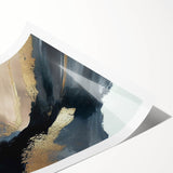 Minimalist Wall Decor - Black and Gold Abstract Canvas