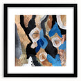 Abstract Canvas Wall Art – Bold Modern Painting in Black & Royal Blue