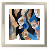 Abstract Canvas Wall Art – Bold Modern Painting in Black & Royal Blue