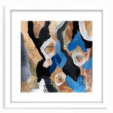 Abstract Canvas Wall Art – Bold Modern Painting in Black & Royal Blue