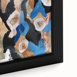 Abstract Canvas Wall Art – Bold Modern Painting in Black & Royal Blue