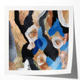 Abstract Canvas Wall Art – Bold Modern Painting in Black & Royal Blue