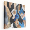 Abstract Canvas Wall Art – Bold Modern Painting in Black & Royal Blue