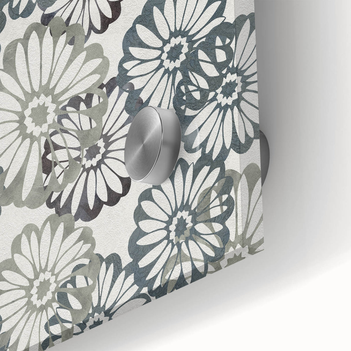 Contemporary Framed Abstract Art – Muted Floral Texture Print
