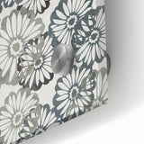 Contemporary Framed Abstract Art – Muted Floral Texture Print