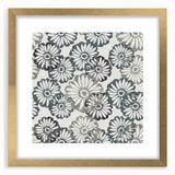 Contemporary Framed Abstract Art – Muted Floral Texture Print