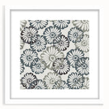 Contemporary Framed Abstract Art – Muted Floral Texture Print