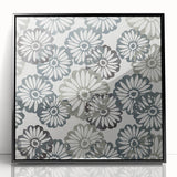 Contemporary Framed Abstract Art – Muted Floral Texture Print