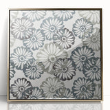 Contemporary Framed Abstract Art – Muted Floral Texture Print