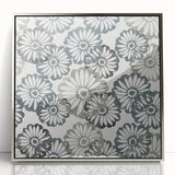 Contemporary Framed Abstract Art – Muted Floral Texture Print