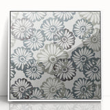 Contemporary Framed Abstract Art – Muted Floral Texture Print