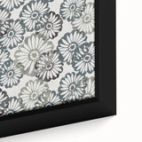 Contemporary Framed Abstract Art – Muted Floral Texture Print