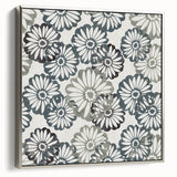Contemporary Framed Abstract Art – Muted Floral Texture Print