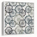 Contemporary Framed Abstract Art – Muted Floral Texture Print