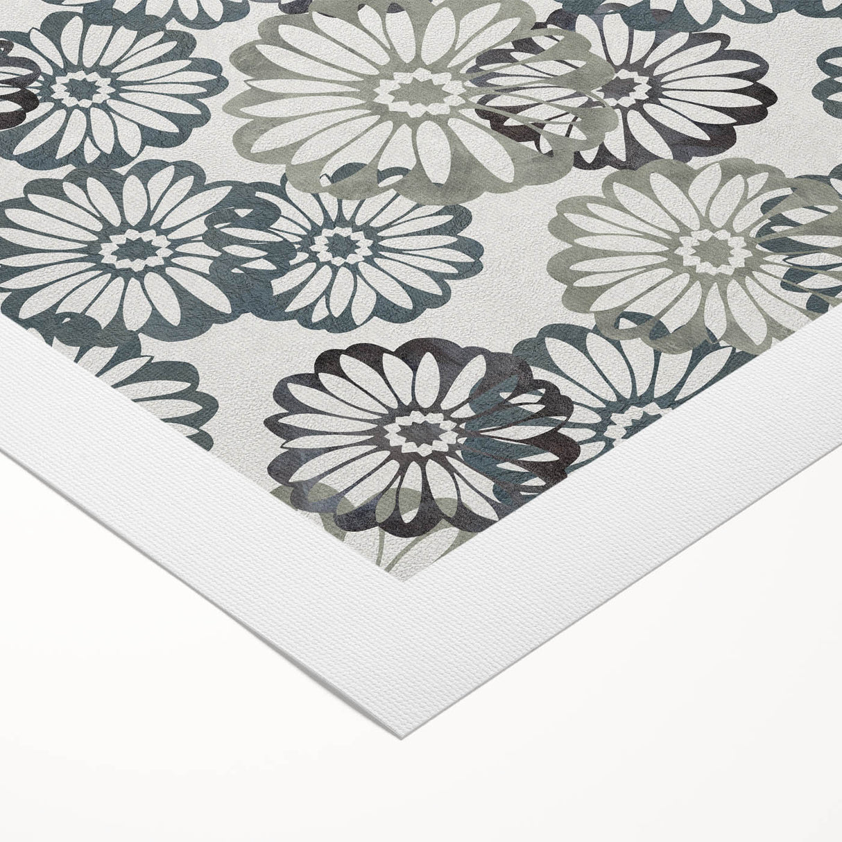 Contemporary Framed Abstract Art – Muted Floral Texture Print