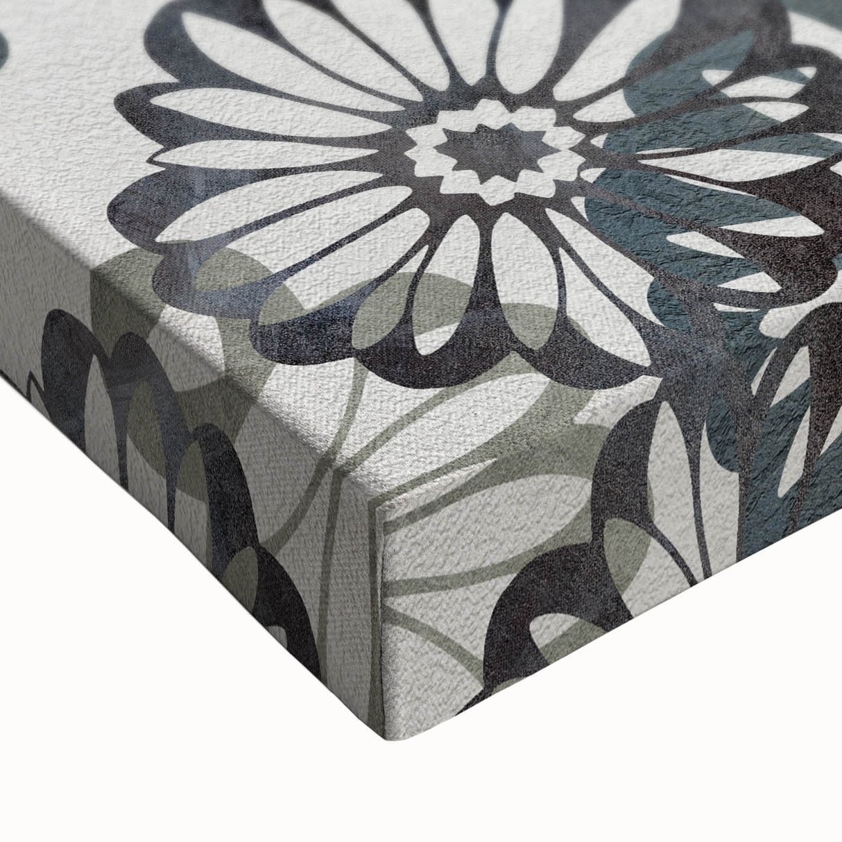 Contemporary Framed Abstract Art – Muted Floral Texture Print