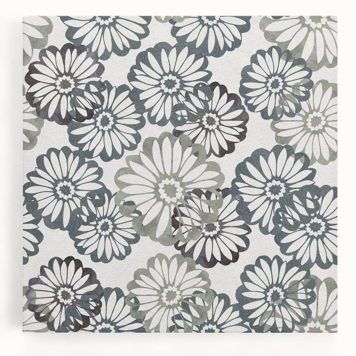Contemporary Framed Abstract Art – Muted Floral Texture Print