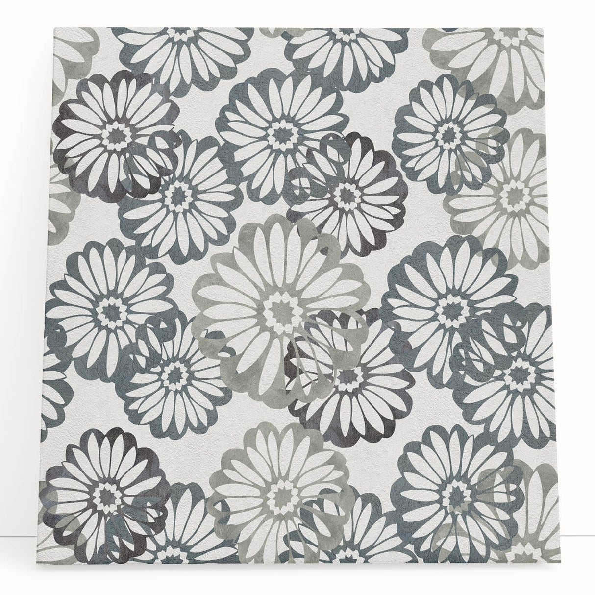 Contemporary Framed Abstract Art – Muted Floral Texture Print