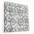 Contemporary Framed Abstract Art – Muted Floral Texture Print