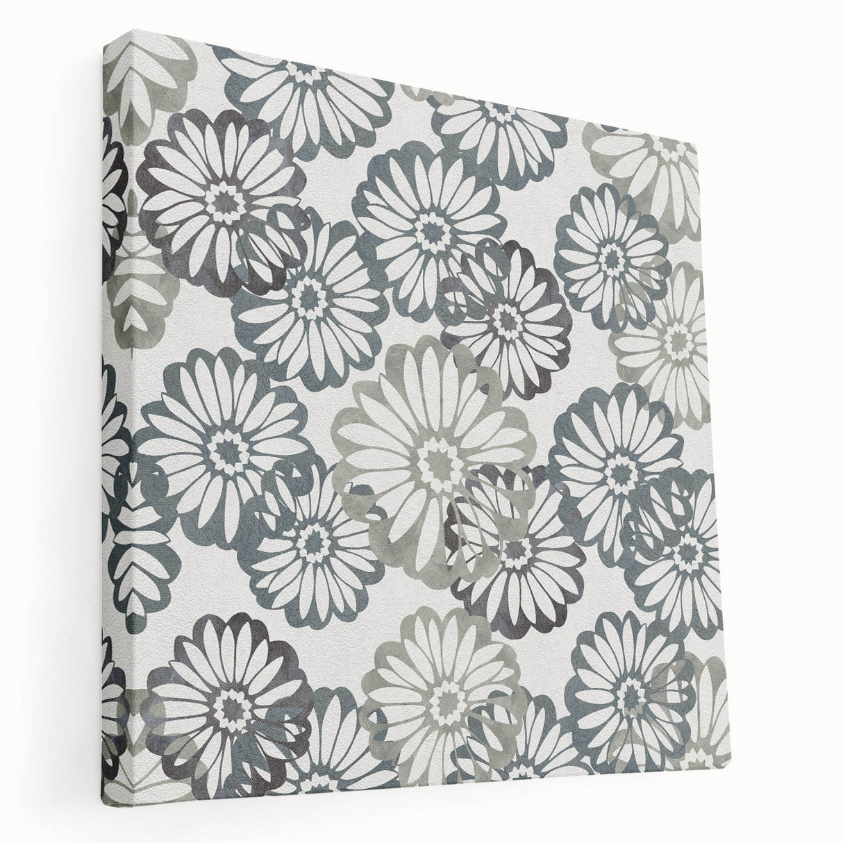 Contemporary Framed Abstract Art – Muted Floral Texture Print