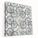 Contemporary Framed Abstract Art – Muted Floral Texture Print