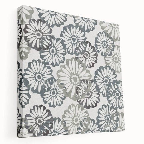 Contemporary Framed Abstract Art – Muted Floral Texture Print