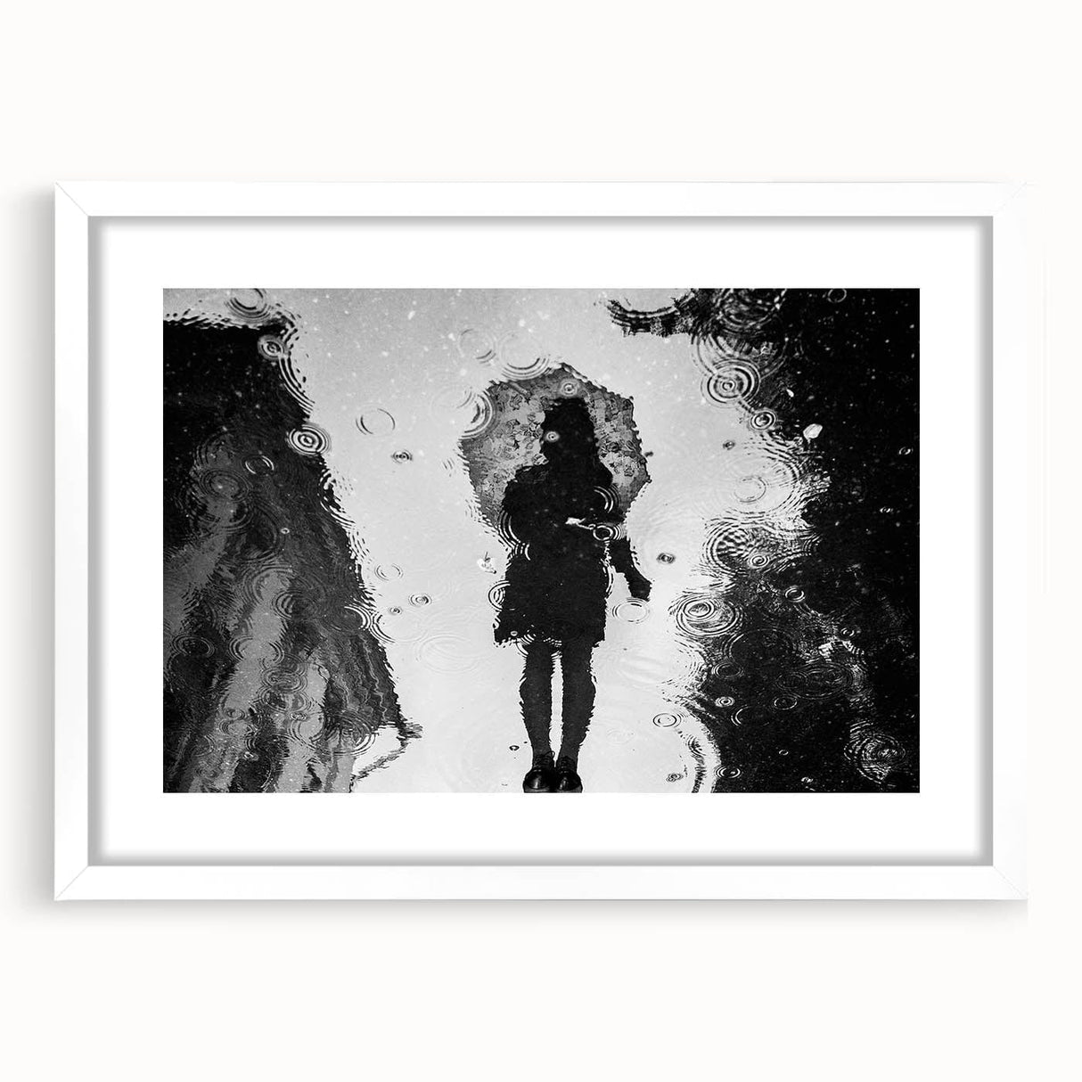 Urban Architectural Photography – Reflection in the Rain Print