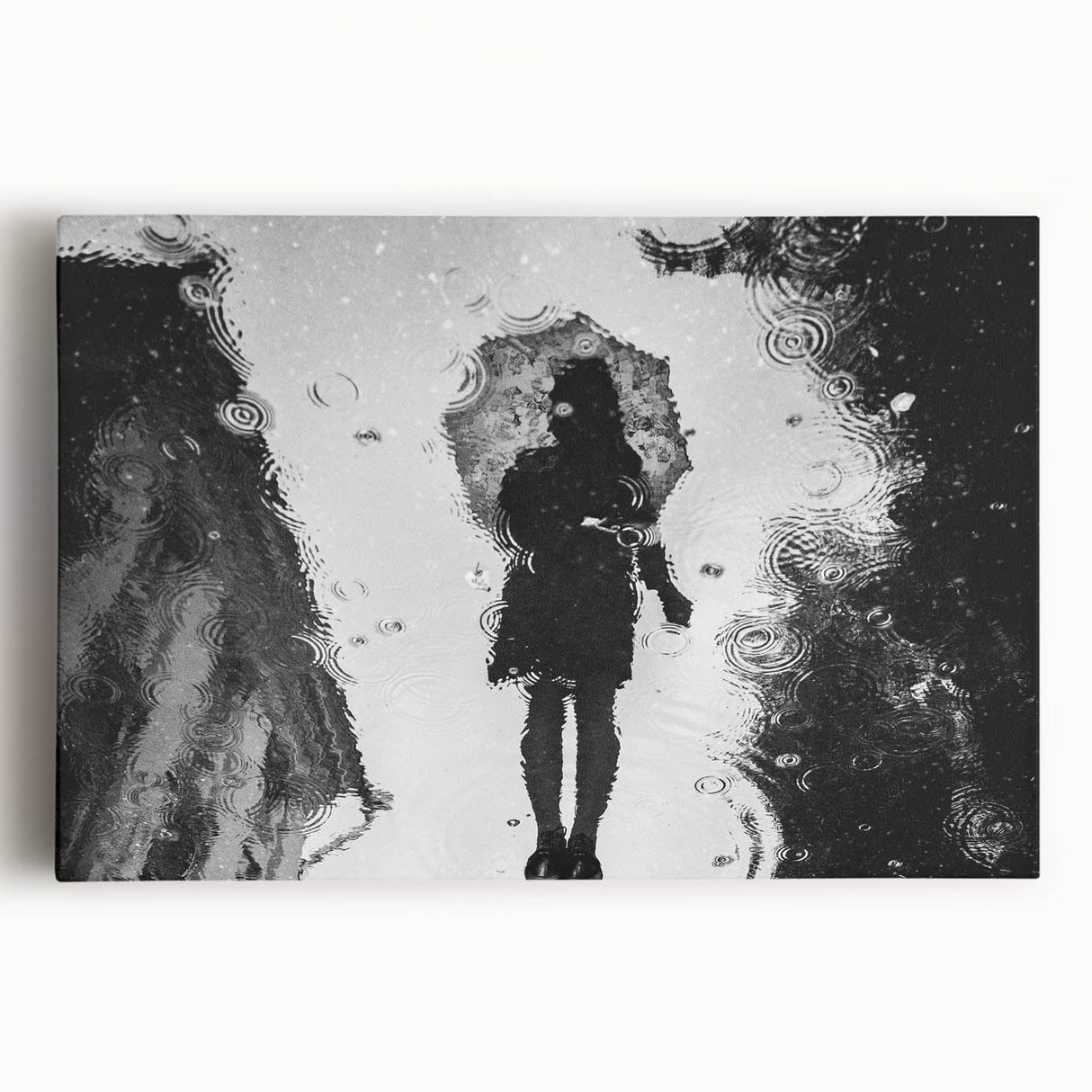 Urban Architectural Photography – Reflection in the Rain Print