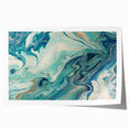 Fluid Abstract Wall Art – Ocean Blue & Turquoise Swirls Canvas