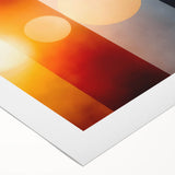 Color Block Abstract Wall Art – Modern Sunset Glow Illustration