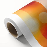 Color Block Abstract Wall Art – Modern Sunset Glow Illustration