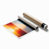 Color Block Abstract Wall Art – Modern Sunset Glow Illustration