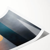 Color Block Abstract Wall Art – Modern Sunset Glow Illustration