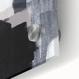 Earthen Harmony Abstract - Black & White Minimalist Wall Art