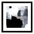 Earthen Harmony Abstract - Black & White Minimalist Wall Art