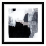 Earthen Harmony Abstract - Black & White Minimalist Wall Art