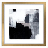 Earthen Harmony Abstract - Black & White Minimalist Wall Art