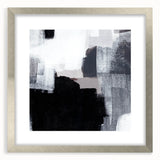 Earthen Harmony Abstract - Black & White Minimalist Wall Art