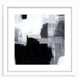 Earthen Harmony Abstract - Black & White Minimalist Wall Art