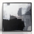 Earthen Harmony Abstract - Black & White Minimalist Wall Art