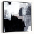 Earthen Harmony Abstract - Black & White Minimalist Wall Art